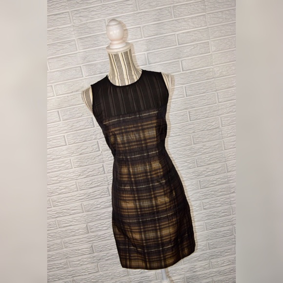 MICHAEL Michael Kors Dresses & Skirts - {michael michael kors} Bronze & Black Plaid Dress